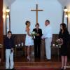 Wedding ceremony at Pioneer Wedding Chapel
